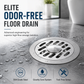 🏆 Last Day Special Price £8.99! 🔥Buy more save more🎁Brushed Stainless Steel Round Floor Drain with Deodorizing Core for Bathroom and Washing Machine