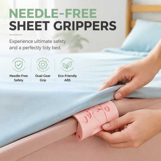 Keep Sheets Tight Instantly! No-Needle Bedsheet Clips