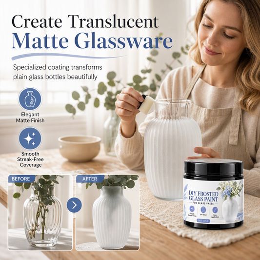 🏆LAST DAY SALE: ONLY ￡8.99!!🎁✨Glass Vase DIY Frosted Paint