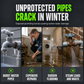 Winter Outdoor Faucet Cover for Freeze Protection Insulated Spigot Cover with Beveled Edge and Fluorescent Green Reflective Strip