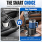 2-in-1 Car Cup Holder Expander with Adjustable Phone Mount