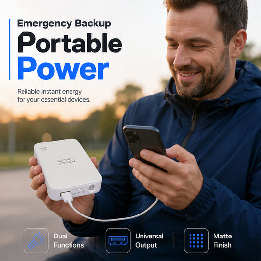 🔋50% OFF NOW! Emergency Backup Portable Power Bank – Universal Fast Charger with LED Flashlight, Matte Finish External Battery Pack for Phone Outdoor Camping Travel