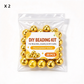 DIY Electroplated Glossy Round Beads Craft Set