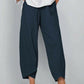 👖Vintage Asymmetrical Elastic Waist Pockets Pants – Unique Design, Comfortable Fit & Functional Style🌸